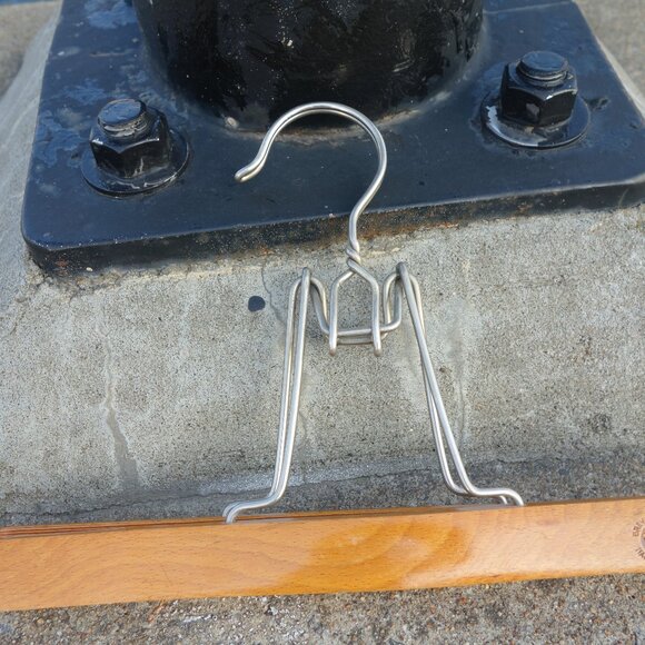 Vintage Fratelli Reguitti Brev No. 432106 32 Made in Italy Wood Pants Hanger - Picture 4 of 13